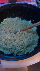 Noodles / Because noodles that you boil for yourself are more healthy.