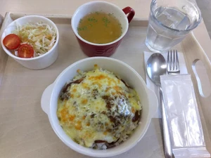 Lunch eaten around noon. I ate alone.