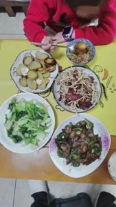 Dinner eaten on January 10, 2024, around 7:00 P.M. I ate with my family. We had bok choy, sausages, potatoes, and duck meat. I prepared the meal.