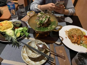 This is a photo of dinner eaten on Sunday, January 28, 2024, at a Thai restaurant in Haiphong.