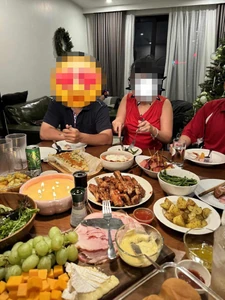 This is a photo of my family's New Year's celebration dinner.