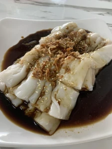 This is chee cheong fun (rice noodle roll). It was my afternoon snack and this photo was taken on January 24, 2024.