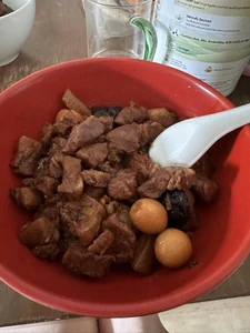 Lunch eaten with family, and is braised pork rice prepared by my husband. Photo taken last weekend.